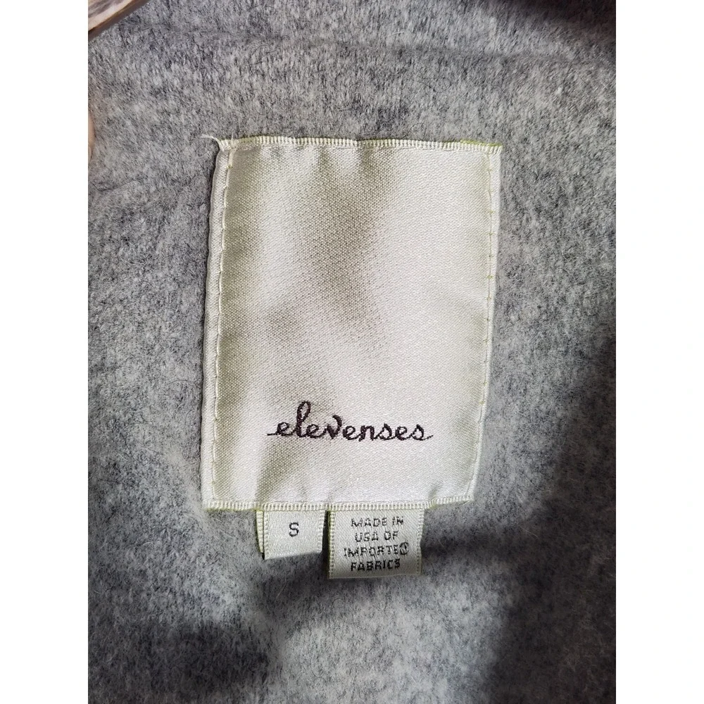 Elevenses Anthropologie Gray Wool Open Front Vest‎ Cardigan Size Small